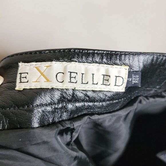 Excelled Genuine Leather Straight-Leg Pants - Picture 7 of 10